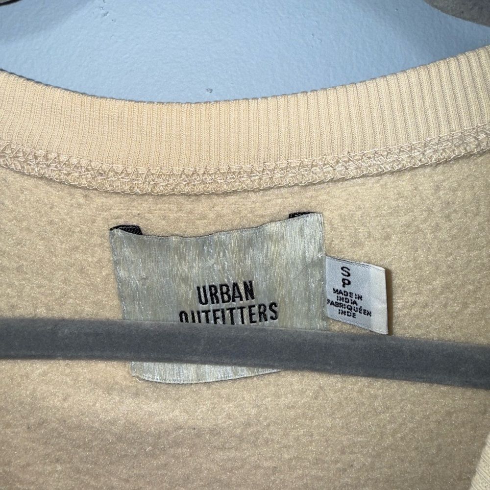 Urban Outfitters BDG Cream undefeated champion embroidered sweatshirt Size S EUC - Picture 4 of 7